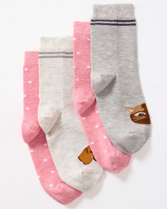 4 Pack Comfort Top Animal Socks at Cotton Traders